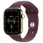 Apple Watch Series 12 GPS+Cellular 42 mm Jasnozłota tytanowa obudowa - bordowo-czerwony pasek sportowy M/L