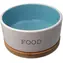 Miska ceramiczna Dog Fantasy FOOD biało-niebieska z podstawką 16x6,5cm. 850ml