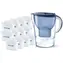 Czajnik z filtrem do wody Brita Marella niebieski / 2,4 l / + 12 filtrów Maxtra+