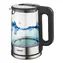 Mesko MS 1301b czarny / Czajnik szklany instant / 1850 W / 1,7 L / temperatura 60 - 100°C
