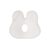 KikkaBoo Ergonomiczna poduszka z pianki memory Bunny Airknit Biała / od 0 miesiąca