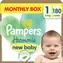 Pampers Harmonie Baby 2-5 kg (180szt.) / Pieluchy / Rozmiar 1 (2-5 kg)