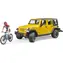 Bruder 02543 Jeep Wrangler z rowerzystą i rowerem górskim / 1:16 / od 4 lat