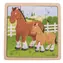 Puzzle Bigjigs Toys - Koń ze źrebakiem / od 2 lat