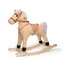 Bigjigs Toys Drewniany konik na biegunach beżowy / od 1 roku