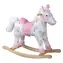Bigjigs Toys Drewniany konik na biegunach z kwiatami / od 1 roku