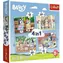 Trefl - Puzzle - Bluey i jej świat 4 w 1 / 12|15|20|24 elementy / 28,5 x 20,5 cm / wiek 3+
