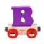 Bigjigs Rail Drewniany wagon kolejowy - Litera B / od 3 lat