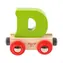 Bigjigs Rail Drewniany wagon kolejowy - Litera D / od 3 lat
