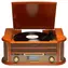 Denver MRD-51 brązowy / Gramofon USB / ze zintegrowanym radiem DAB / odtwarzaczem kasetowym / CD