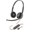 Poly Blackwire C3220 czarny / Zestaw słuchawkowy / mikrofon / dwie słuchawki / USB-C