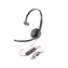 Poly Blackwire 3210 czarny / Zestaw słuchawkowy / mikrofon / pojedyncza słuchawka / USB-C/A