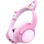 PowerLocus Bobo Cat Ears Pink / Bezprzewodowe słuchawki dla dzieci z mikrofonem / Bluetooth 5.3