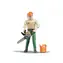 Bruder 60030 Figurka pracownika leśnego / Rozmiar 10,7 cm / od 4 lat