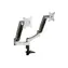 Metalowy uchwyt Silverstone ARM22SC na dwa monitory do 24" srebrny / Vesa 75x75 i 100x100 / obrotowy / nośność 10 kg