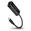 Axagon ADE-SRC, USB-C 3.2 Gen 1 - Karta sieciowa Gigabit Ethernet, automatyczna instalacja, czarna
