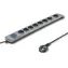 Qoltec 50167 Ochrona przeciwprzepięciowa Szybki wyłącznik (8 gniazd) / wyłącznik / 1,8m