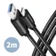 Kabel Axagon BUCM3-AM20AB USB-A na USB-C czarny / 2 m / 3 A