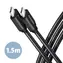 Kabel Axagon BUCM3-CM15AB USB-C na USB-C czarny / 1,5 m / 3 A