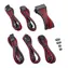 Kit przedłużaczy kablowych CableMod PRO ModMesh - karbonowo-czerwony