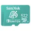 SanDisk Nintendo Switch microSDXC 512 GB / klasa 10 / UHS-I / U3 / odczyt: do 100 MB / zapis: do 90 MB / odpowiedni dla 4K