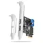 Axagon PCEU-232RS, kontroler PCIe, 2+2x Port USB 5Gbps, zasilacz SATA, Renesas PD720201, SP i LP