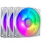 Cooler Master Mobius 120P ARGB biały 3szt / 120mm / Łożysko dynamiczne Loop / 2400 RPM / 75.2 CFM / 4-Pin PWM