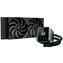 DEEPCOOL MYSTIQUE 240 czarny / 2x 120 mm / Łożysko dynamiczne Fluid / 36,49 dB przy 2150 obr./min / AMD + Intel