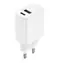 Setty GSM106083 biała / Szybka ładowarka sieciowa z 2x USB / 1x USB-A / 1x USB-C / 20W / 3A 