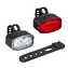 Solight Zestaw akumulatorowych lampek rowerowych / 160lm przód / tył czerwony / IP44 / Li- ION / USB