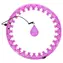 HMS HHW12 Masaż hula hoop PLUS size z ciężarkiem fioletowy