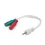 Złącze męskie stereo Gembird -> 2x gniazdo żeńskie 20 cm / 3,5 mm