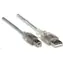 Kabel Manhattan USB 2.0 AB /podłączeniowy / 5m / srebrny