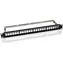 MicroConnect Pusty panel krosowy CAT6 24 porty do szafy 1U 19" czarny