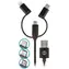 Kabel do transmisji danych Forever 3IN1 Lightning i microUSB i USB-C czarny