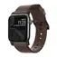Skórzany pasek Nomad do zegarka Apple (42 i 44 mm) Brązowa skórzana czarna klamra