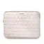 Guess Pikowana torba na notebooka 13" różowa / skóra ECO