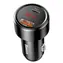 Ładowarka samochodowa USB Baseus Magic PPS czarna / 45W / 1x USB-A + 1x USB-C / 6A / wyświetlacz LED