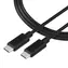 Cable Tactical z gładkim gwintem USB-C - USB-C 1m czarny