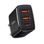 Kompaktowa szybka ładowarka Baseus CCXJ-E01 USB-C 30W czarna / 2x USB / 1x USB-C