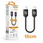 Aligator POWER Kabel do transmisji danych USB-C - USB-C 15cm czarny