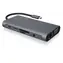 Icy Box IB-DK4040-CPD Hub USB-C 10w1 srebrny / 3x USB 3.0 / 1x USB-C / HDMI / VGA / Gigabit LAN / gniazdo 3,5 mm