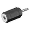 Adapter audio MicroConnect stereo jack 2,5 mm (M) - jack 3,5 mm (F) czarny