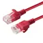 MicroConnect CAT6a U/UTP SLIM 0,25 m czerwony / LSZH