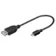 Kabel MicroConnect USB2.0 A (F) - microUSB B (M) 0,2 m czarny / 480 Mbit/s