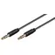 Kabel audio MicroConnect Slim 3-pinowy Jack 3,5 mm - Jack 3,5 mm 2 m czarny