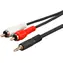 Adapter audio MicroConnect jack 3,5 mm (M) - 2x RCA (M) 1,5 m czarny