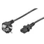 Kabel zasilający MicroConnect Schuko kąt 90° - C13 0,5m czarny