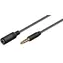 Kabel audio MicroConnect Slim 4-pinowy Jack 3,5 mm (męski) - Jack 3,5 mm (żeński) 0,5 m czarny