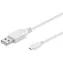 Kabel MicroConnect USB2.0 A (M) - microUSB B (M) 1m biały / 480Mbit/s
